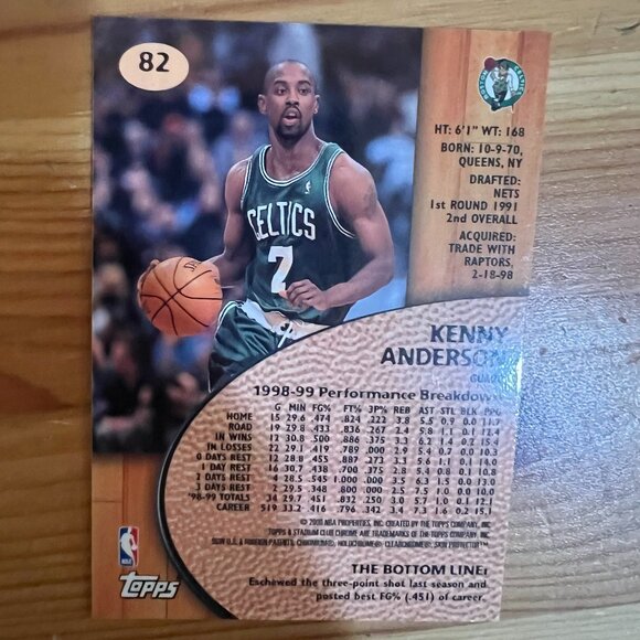 Kenny Anderson 1999-00 Topps Stadium Club Chrome Card #82 - Picture 2 of 2